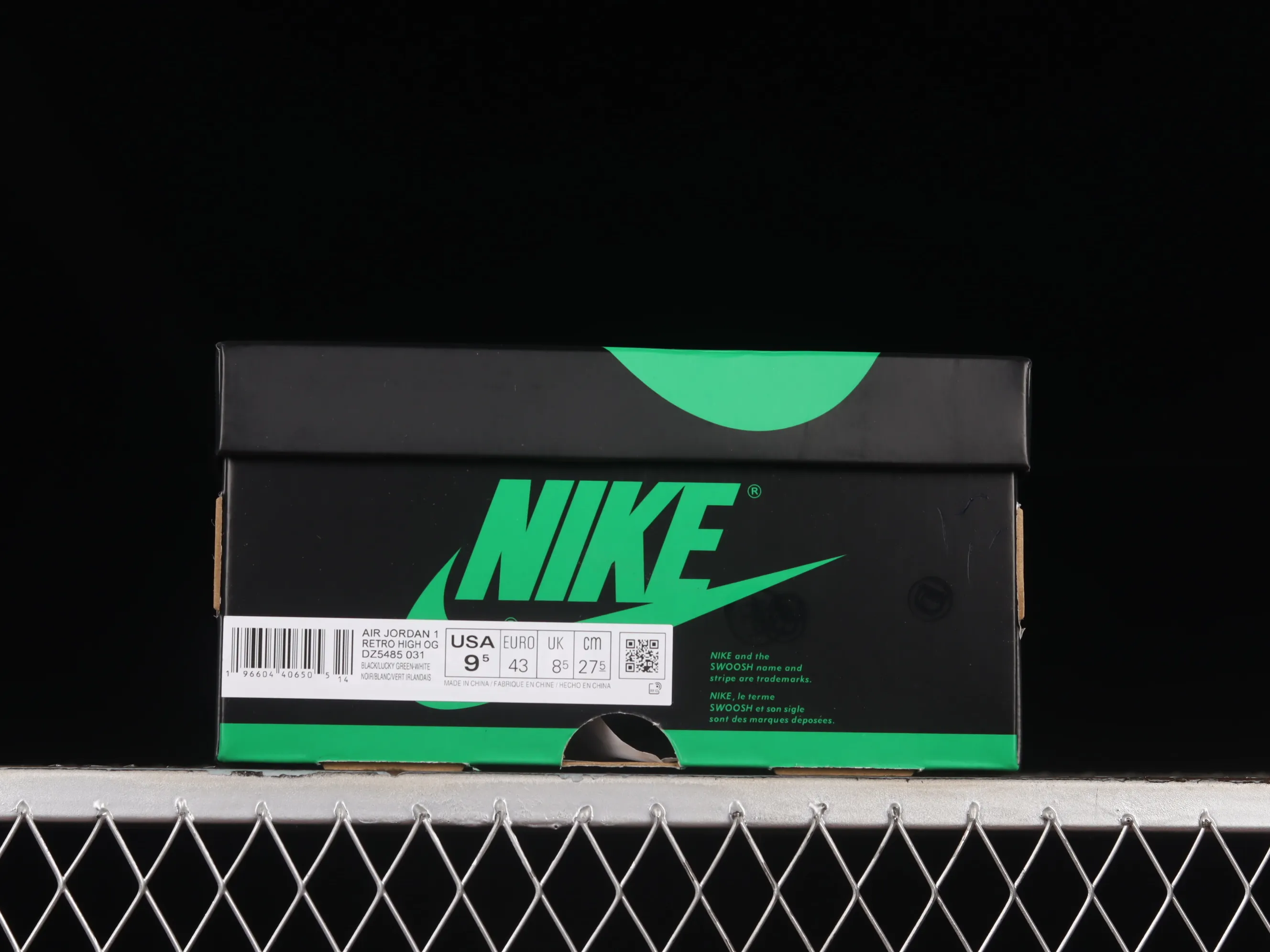 All categories Air Jordan Jordan series basketball shoes Air Jordan 1 High LJR version Air Jordan 1 High OG "Lucky Green" AJ1 Joe 1 Celtics Black Green Toe DZ5485-031